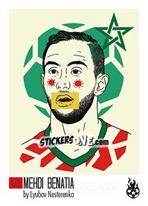 Sticker Medhi Benatia - WM 2018 - Tschuttiheftli