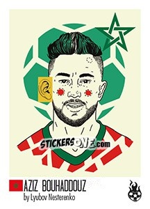 Sticker Aziz Bouhaddouz - WM 2018 - Tschuttiheftli