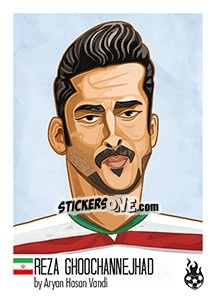 Sticker Reza Ghoochannejhad - WM 2018 - Tschuttiheftli