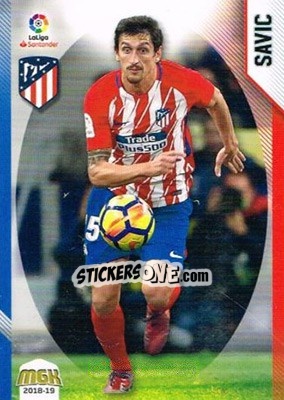 Sticker Stefan Savic - Liga 2018-2019. Megacracks n. 62 - Panini