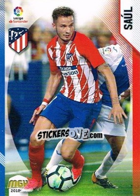 Sticker Saúl - Liga 2018-2019. Megacracks - Panini