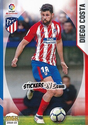Sticker Diego Costa - Liga 2018-2019. Megacracks n. 74 - Panini