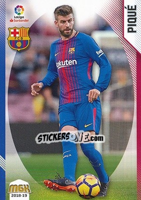 Sticker Piqué - Liga 2018-2019. Megacracks n. 87 - Panini