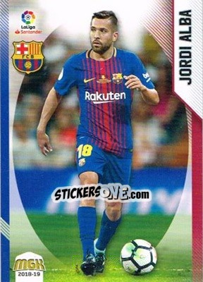 Sticker Jordi Alba - Liga 2018-2019. Megacracks n. 90 - Panini