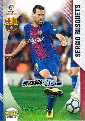Sticker Sergio Busquets - Liga 2018-2019. Megacracks n. 93 - Panini