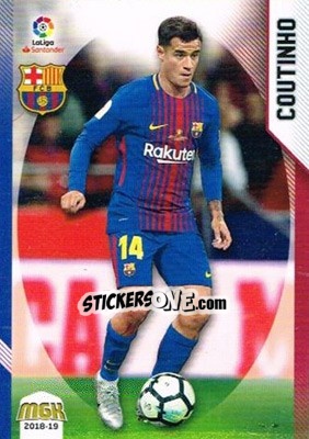 Sticker Coutinho - Liga 2018-2019. Megacracks n. 97 - Panini