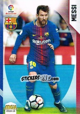Sticker Messi - Liga 2018-2019. Megacracks n. 100 - Panini