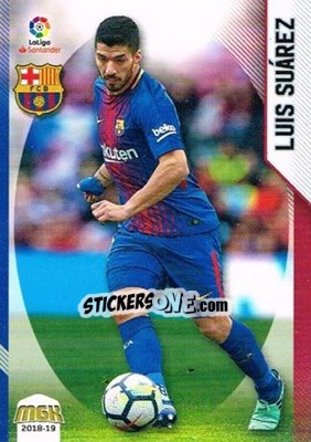 Sticker Luis Suárez - Liga 2018-2019. Megacracks - Panini