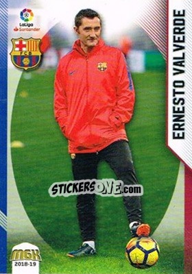 Sticker Ernesto Valverde - Liga 2018-2019. Megacracks - Panini