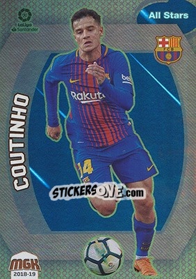 Sticker Coutinho - Liga 2018-2019. Megacracks n. 108 - Panini