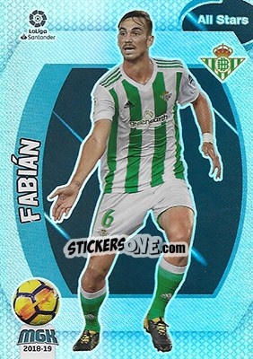 Cromo Fabián - Liga 2018-2019. Megacracks - Panini