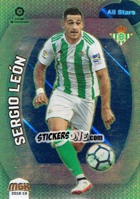 Sticker Sergio León - Liga 2018-2019. Megacracks n. 135 - Panini