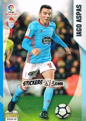 Sticker Iago Aspas - Liga 2018-2019. Megacracks n. 153 - Panini