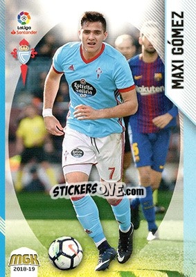 Sticker Maxi Gómez - Liga 2018-2019. Megacracks n. 154 - Panini