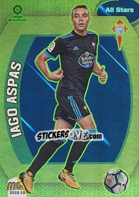 Sticker Iago Aspas - Liga 2018-2019. Megacracks - Panini