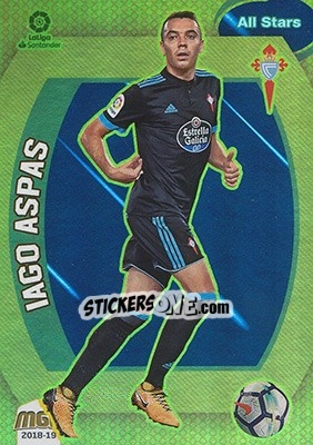 Sticker Iago Aspas - Liga 2018-2019. Megacracks n. 160 - Panini