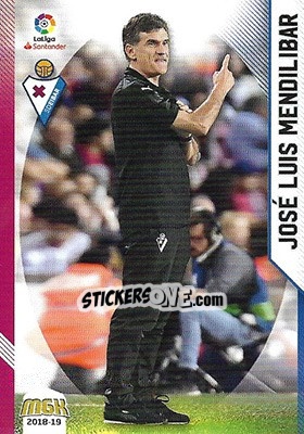 Sticker José Luis Mendilibar - Liga 2018-2019. Megacracks n. 184 - Panini