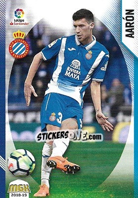 Sticker Aarón - Liga 2018-2019. Megacracks - Panini