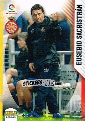 Sticker Eusebio Sacristán - Liga 2018-2019. Megacracks - Panini