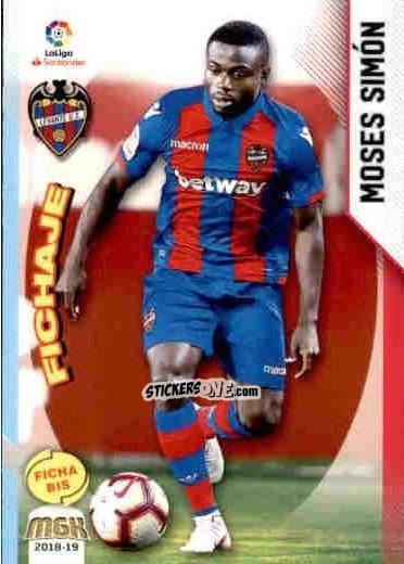Figurina Moses Simón - Liga 2018-2019. Megacracks n. 340bis - Panini