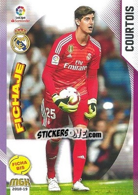 Sticker Courtois - Liga 2018-2019. Megacracks n. 354bis - Panini