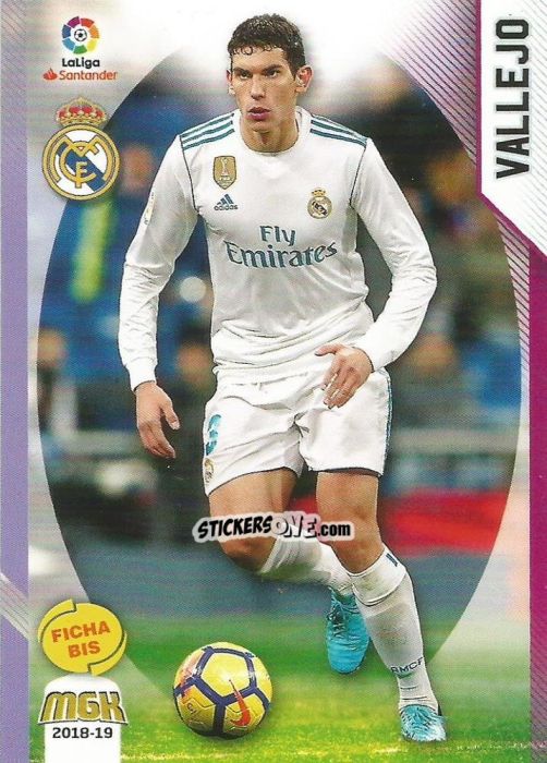 Sticker Vallejo - Liga 2018-2019. Megacracks n. 359bis - Panini