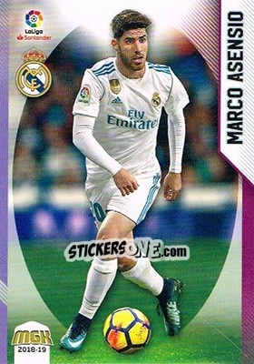 Sticker Marco Asensio - Liga 2018-2019. Megacracks - Panini