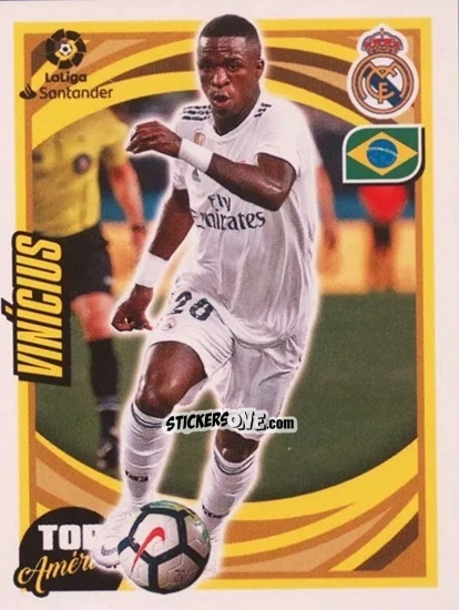 Figurina Vinicius - Liga 2018-2019. Megacracks n. 369bis - Panini