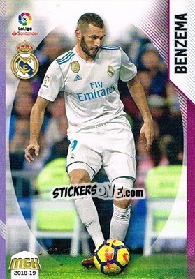 Sticker Benzema - Liga 2018-2019. Megacracks n. 371 - Panini