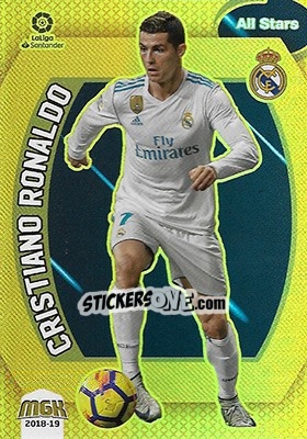 Sticker Cristiano Ronaldo - Liga 2018-2019. Megacracks n. 376 - Panini