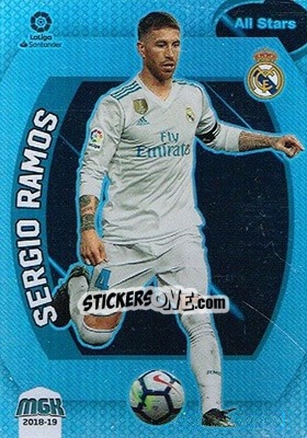 Sticker Sergio Ramos - Liga 2018-2019. Megacracks - Panini