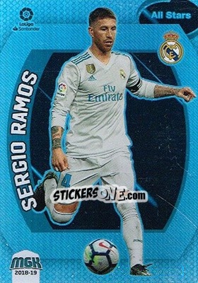 Sticker Sergio Ramos - Liga 2018-2019. Megacracks n. 377 - Panini