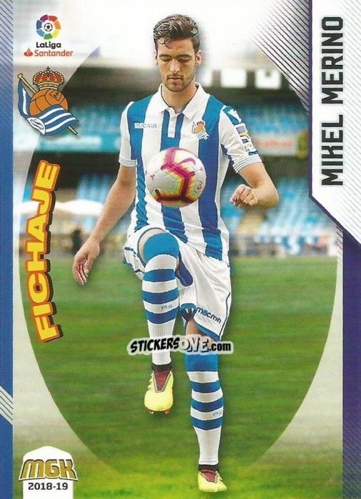 Figurina Mikel Merino - Liga 2018-2019. Megacracks n. 421 - Panini