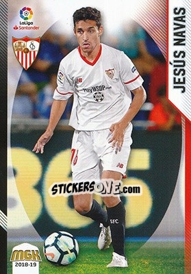 Sticker Jesús Navas - Liga 2018-2019. Megacracks n. 436 - Panini