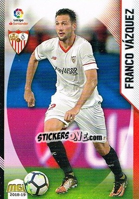 Sticker Franco Vázquez - Liga 2018-2019. Megacracks - Panini