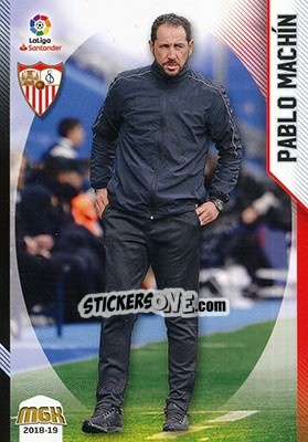 Sticker Pablo Machín - Liga 2018-2019. Megacracks - Panini