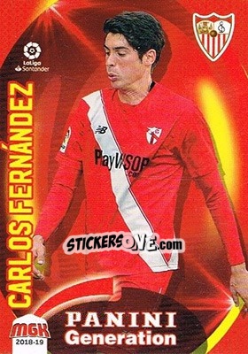 Cromo Carlos Fernández - Liga 2018-2019. Megacracks n. 456 - Panini
