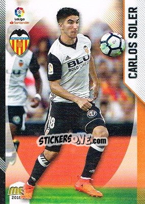 Sticker Carlos Soler - Liga 2018-2019. Megacracks - Panini