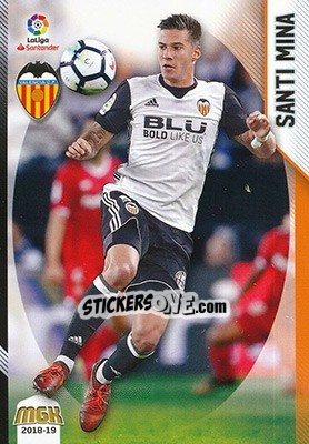 Sticker Santi Mina - Liga 2018-2019. Megacracks - Panini