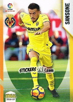 Figurina Nicola Sansone - Liga 2018-2019. Megacracks - Panini