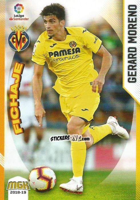 Cromo Gerard Moreno - Liga 2018-2019. Megacracks n. 534 - Panini