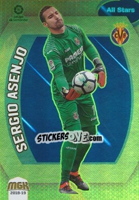 Sticker Sergio Asenjo - Liga 2018-2019. Megacracks - Panini