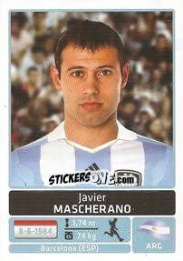 Cromo Javier Mascherano - Copa América. Argentina 2011 - Panini