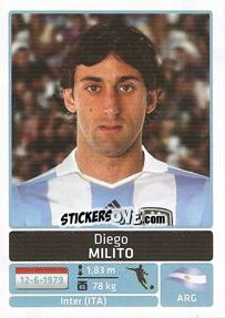 Cromo Diego Milito - Copa América. Argentina 2011 - Panini