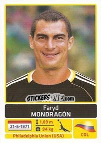 Cromo Faryd Mondragon - Copa América. Argentina 2011 - Panini