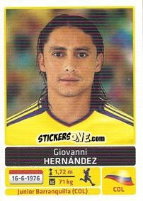 Cromo Giovanni Hernandez - Copa América. Argentina 2011 - Panini