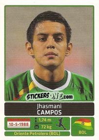 Cromo Jhasmani Campos - Copa América. Argentina 2011 - Panini