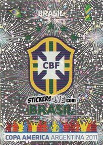 Sticker Badge Brasil - Copa América. Argentina 2011 - Panini