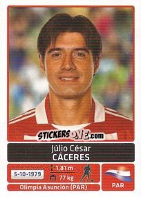 Figurina Julio Cesar Caceres - Copa América. Argentina 2011 - Panini