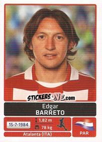 Cromo Edgar Barreto - Copa América. Argentina 2011 - Panini